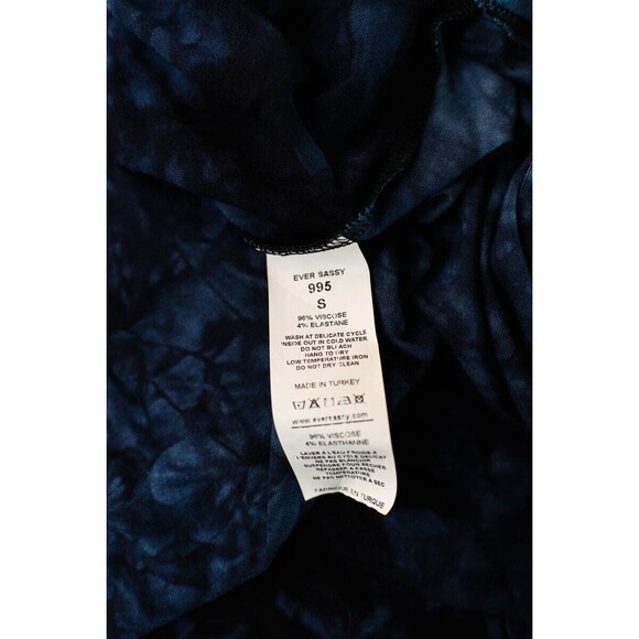 Ever Sassy Blue tie-dye tank top and open cardigan 2 piece set Small - Picture 6 of 9